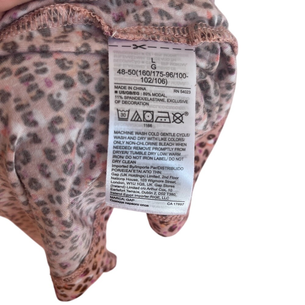 Love by Gap Nursing Nightgown Pink Leopard Print size Large - Picture 7 of 8
